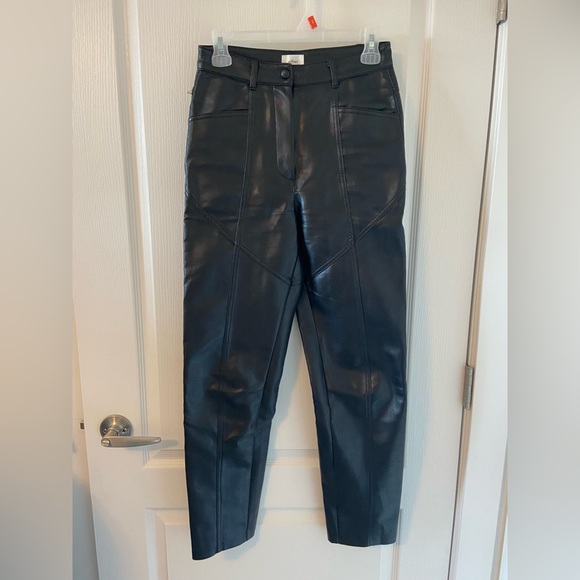 Aritzia Wilfred Rebel Black Leather Pants - Picture 4 of 5